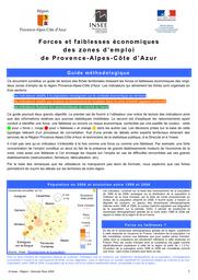 Forces et faiblesses économiques des zones d'emploi de la région Provence-Alpes-Côte d'Azur. | PLAZAOLA (Jean-Philippe de)